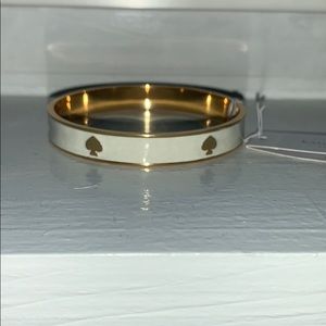 Kate spade white and gold bangle bracelet